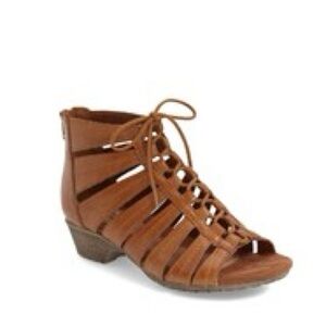 Rockport Cobb Hill Women's Gabby-CH Heeled Sandal Size 8.5 leather upper